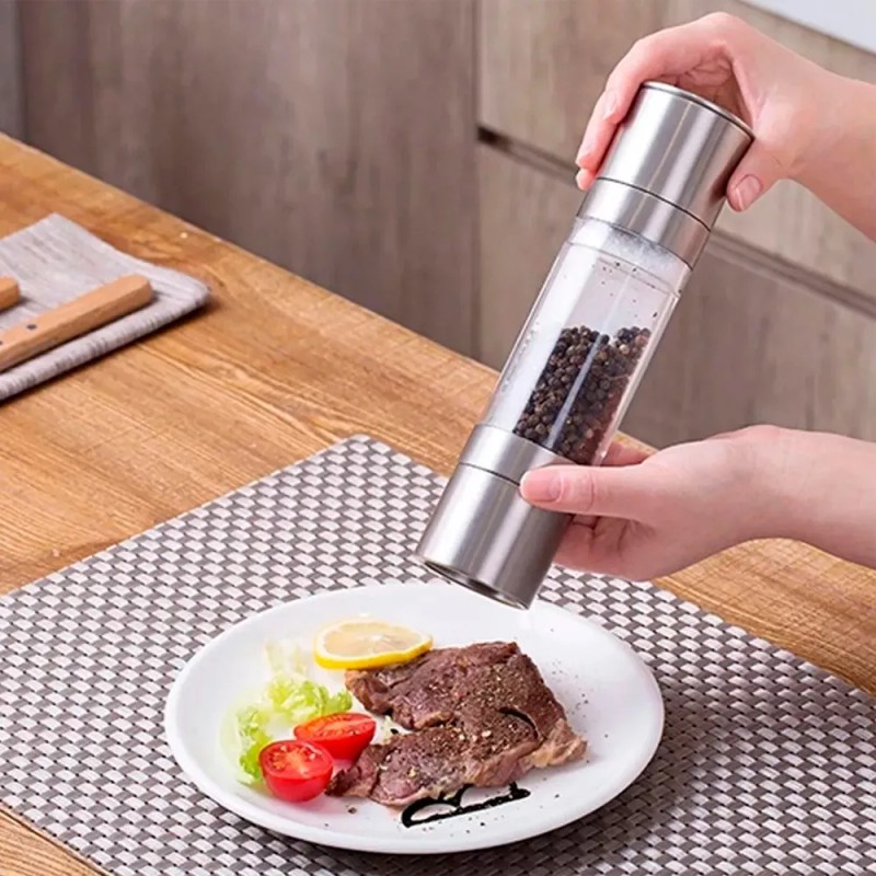 Pepper Muller Molinillo Doble Pimienta Sal Especias Molino Cocina Moler
