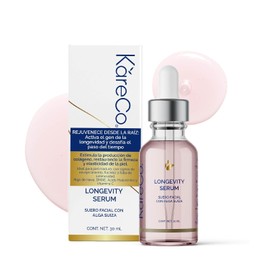 Suero Facial Antiedad con Alga Suiza y DMAE | Efecto Lifting + Vitamina C + Ácido Hialurónico | Piel Más Joven en 21 Días | Longevity Serum kareCo