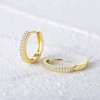 ZARD CZ Huggie Hoop Earrings in 14K Vermeil
