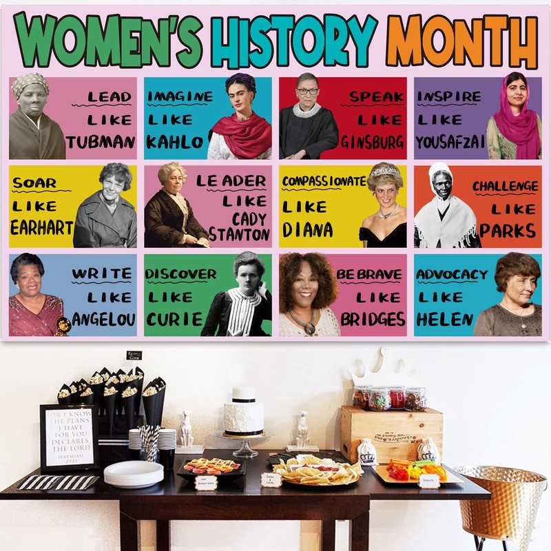 Womens History Month Decorations, Womens History Month Banner Backdrop for