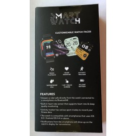Vivitar Smart Watch 1.69” Touch Screen Waterproof  SMRTW20-BLK