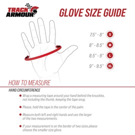 TRACK ARMOUR Series 4 Guantes de carreras SFI 3.3/5 Nomex Tela de agarre de silicona
