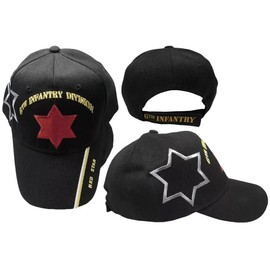 U.S. Army 6th Infantry Red Star Military Black Embroidered Cap Hat CAP573 (TOPW)