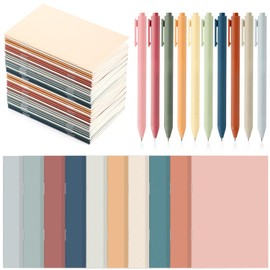 Eaasty 20 Set Mini Notebooks with Ballpoint Pens Bulk Employee Appreciation Day Gift Small Pocket Notepads Composition Journals and Pens for School Teacher Students Supplies(Morandi Series Color)