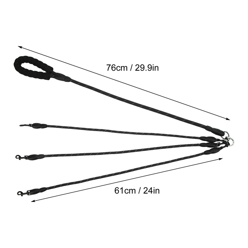 Dog Leash 360° Rotation Reflective Dog Walking Leash with Foam