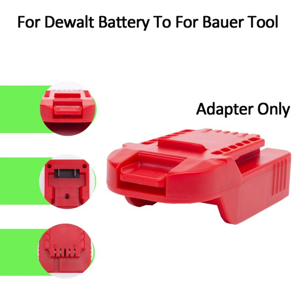 DEMKMILRI 1× Adapter For Dewalt 18V 20V MAX Li-Ion Battery