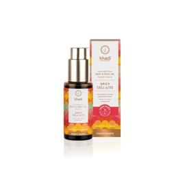 khadi SPICY CELL-LITE Ayurvedic Elixir Skin & Soul Oil, Cellulite Oil, Stimulates Blood Circulation & Skin Metabolism, 100% Vegetable, Natural & Vegan, Certified Natural Cosmetics, 50 ml