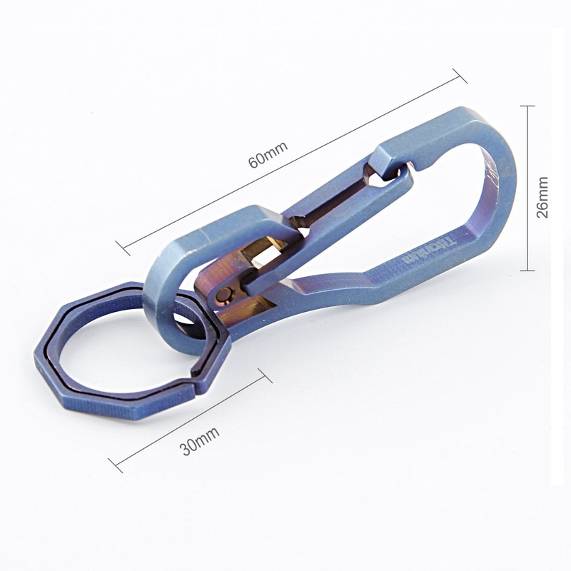 Titanium Multi Tools High Loading-Bearing Hook EDC Tool Keychain 25KN