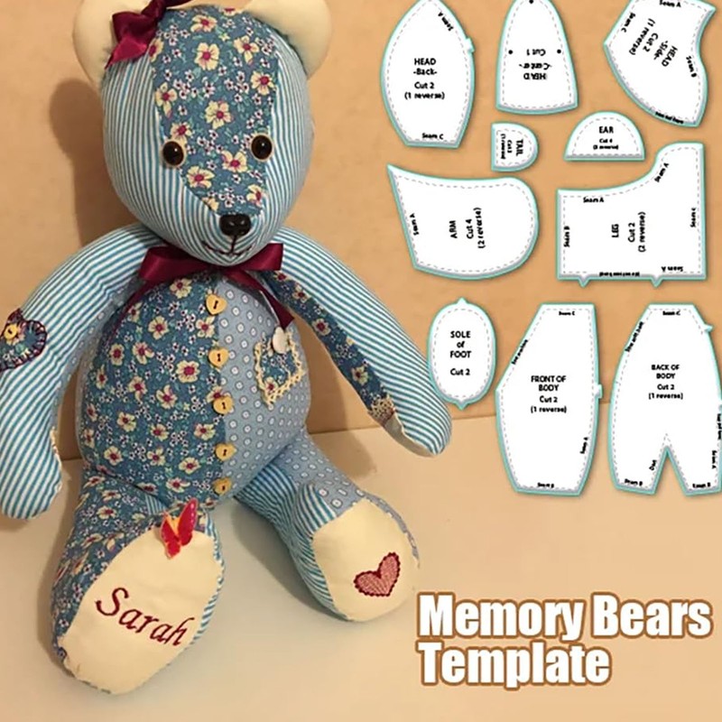 Bear Quilting Template Rulers Acrylic Accurate Rugged Memory Bear Template