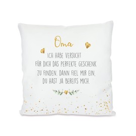 Manufaktur Liebevoll I Cushion with Sayings, Special Gift Idea as a Thank You, Birthday and Christmas (Cushion Cover Grandma, ich Habe versucht...)