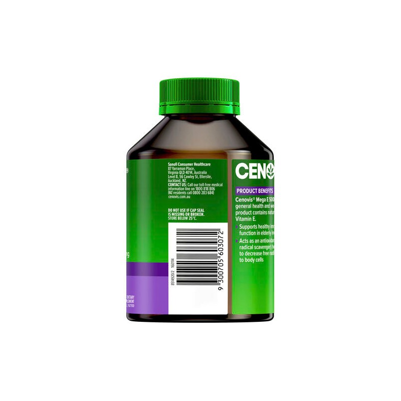 Cenovis Mega E 500IU Value Pack 250 Capsules