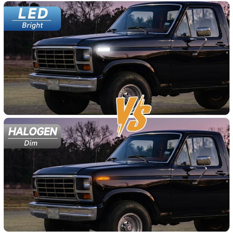 LED Side Marker Lights for 1980-1986 Fo'rd F150 F250 F350