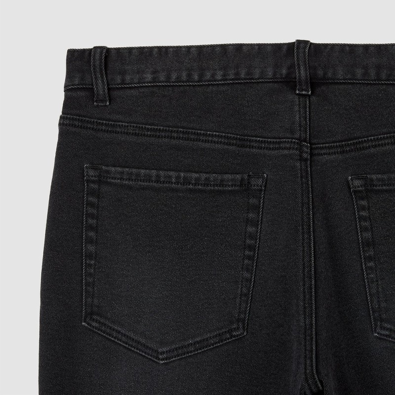 JAJU [JAJU/자주] 남 기모 스트레이트 데님 팬츠_다크 그레이 [JAJU] Men's