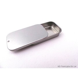 5 x Silver Blank Micro Slip Lid Storage Tins, Bushcraft, Survival Tins