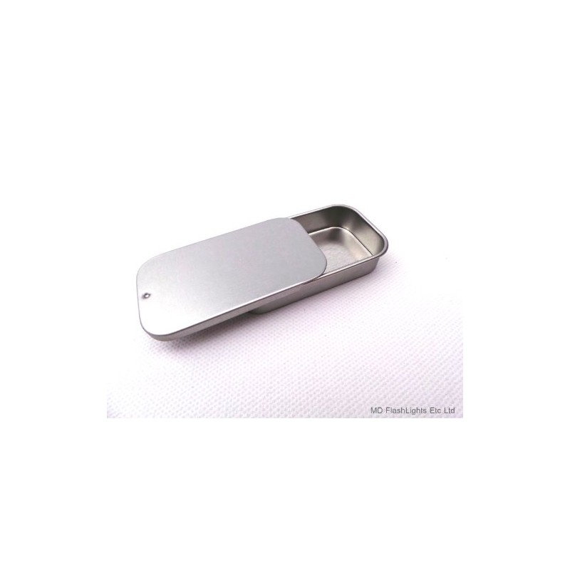 5 x Silver Blank Micro Slip Lid Storage Tins, Bushcraft,