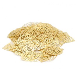 NARAMAX 100PCS Hollow Leaf Charms Oranaments Pendants Metal Hollow Tree Leaves Decoration Crafts for Jewelry Making DIY Earring Necklace Hairpin Hair Clip Clothing Crafts(Gold)