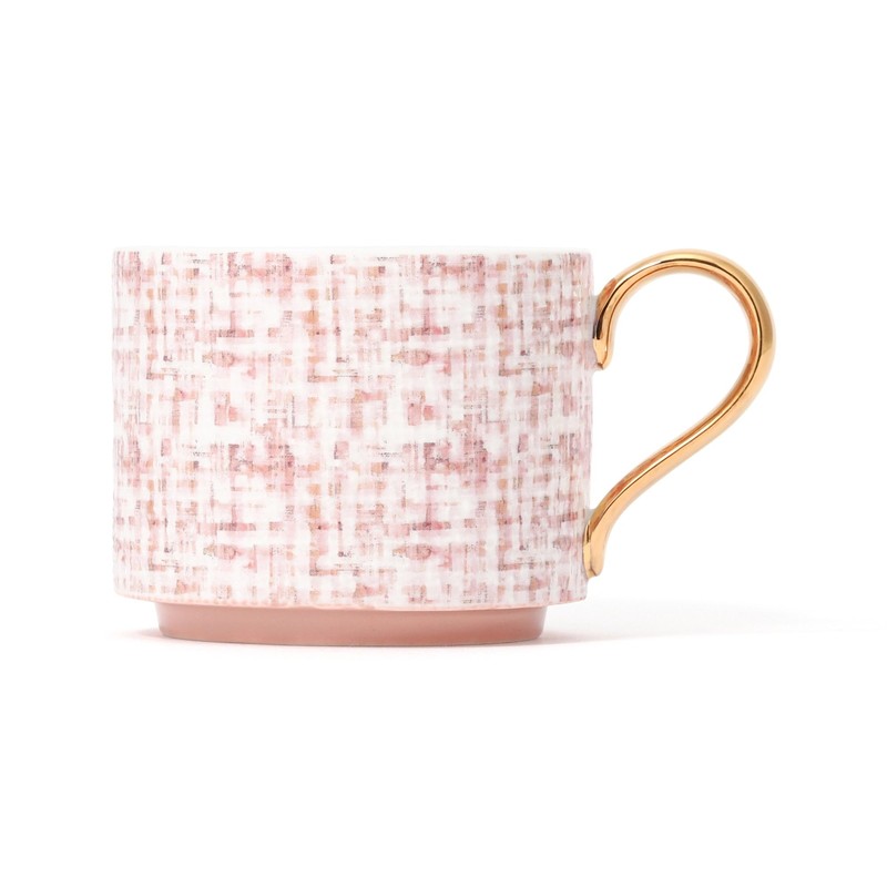 Francfranc Franc Tweed Cup and Saucer Pink