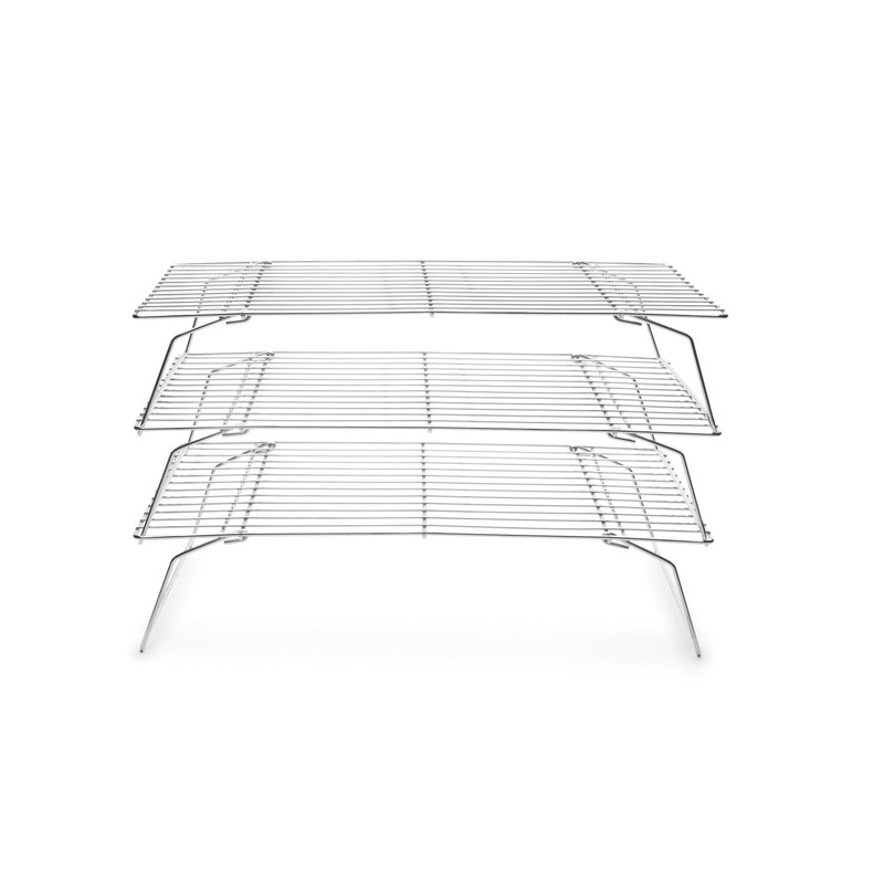 Fox Run 4698 Stackable Cooling Rack Set, Chrome, 3-Piece