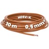 Kalitec 10 Metres H05V-K 0.5 mm² Brown I Cable 0.5