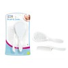 Baby Hair Brush & Comb Set in White Soft &