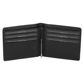 Money Clip Wallet LEAS, Genuine Leather, black - ''LEAS Special Edition''