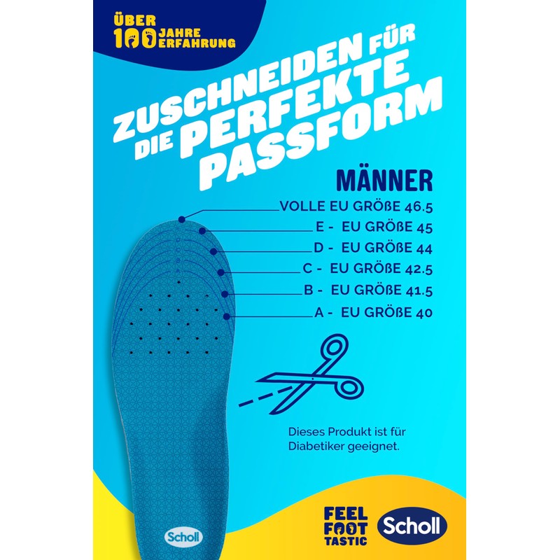 Scholl GelActiv Work Insoles for Men, All Day Comfort at