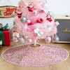 Christmas Tree Skirt, 18 inch Sparkly with Faux Fur Plush