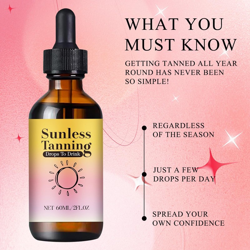 COWANIEE Sunlesss Drinkable Tanning Drops, Tan Drops Drink Promote Natural