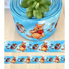 Unbranded 7/8, 1.5 & 3" (1 YD) Winnie The Pooh Grosgrain Ribbon Honey Jar Honey Bees - 1.5 Inch