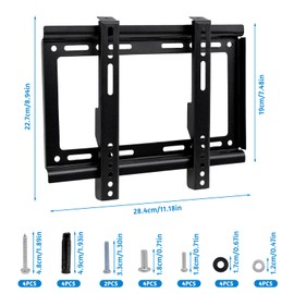 TV Wall Mount Bracket for Most 14-42 inch LCD/LED/OLED Curved Monitor and Plasma Heavy Duty TV Bracket