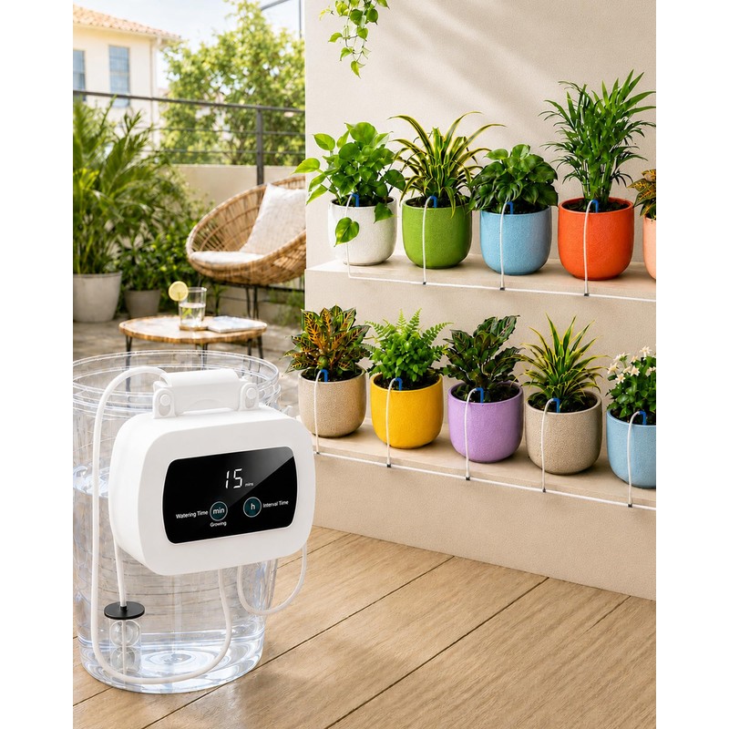 Bamworld Automatic Watering System for 10 Potted Plants Indoor