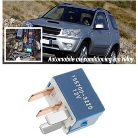 VGOL 2PCS A/C Compressor Cooling Fan Relay 12V 4 Pin Compatible with 4Runner Camry Prius RAV4 90987-02028 90080-87026 90080-87027