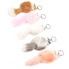 5pcs Handicraft Fluffy Animal Keychain Portable Cute Key Ring Car