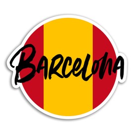 2 x 10cm Barcelona Vinyl Sticker - Spain Travel Sticker Laptop Luggage #18212 (10cm wide)