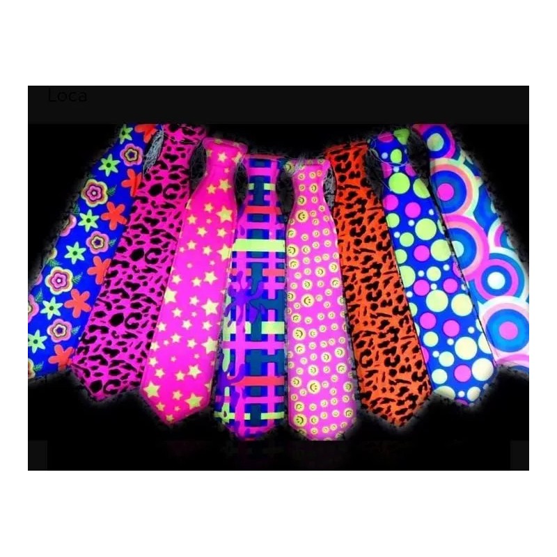 Misorel Kit 36 Corbatas Para Fiestas Batucadas Neon Eventos