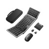 Ghajz Portable Foldable Keyboard and Mouse Combo, Bluetooth×2+USB A+USB C(4