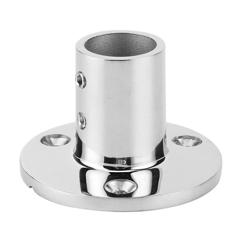 Boat Handrail Round Base 90 Degree 22mm Stainless Steel Boat