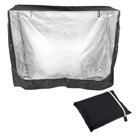 SagaSave Universal Double Hutch Cover Moisture Resistant Rabbit Hutch Cover Dustproof Hutch Cover for Rubbits Cat Pet Accessories Black 122 x 50 x 105cm