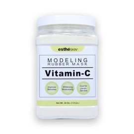 estheSKIN No.103 Vitamin-C Peel Off Type Modeling Rubber Mask Powder for Facial, Skin Care, Jar, Measuring spoon included, 30oz (1.9Pound) 850g