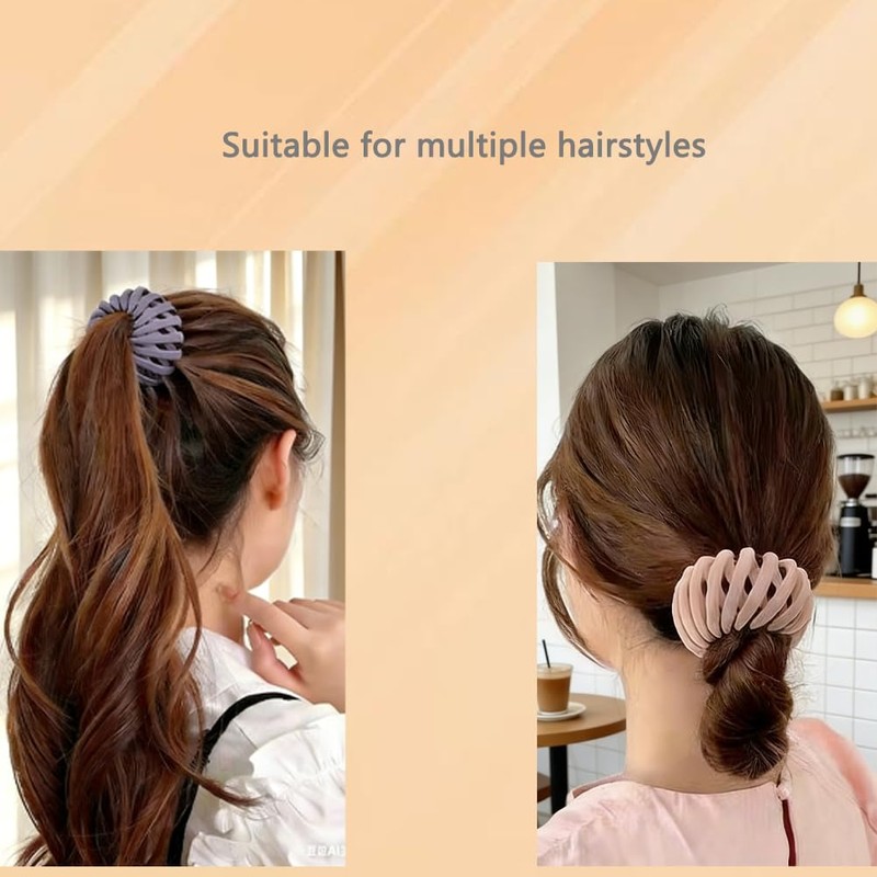 Bird Nest Magic Hair Clips 8 Pcs Mixed Color Velvet