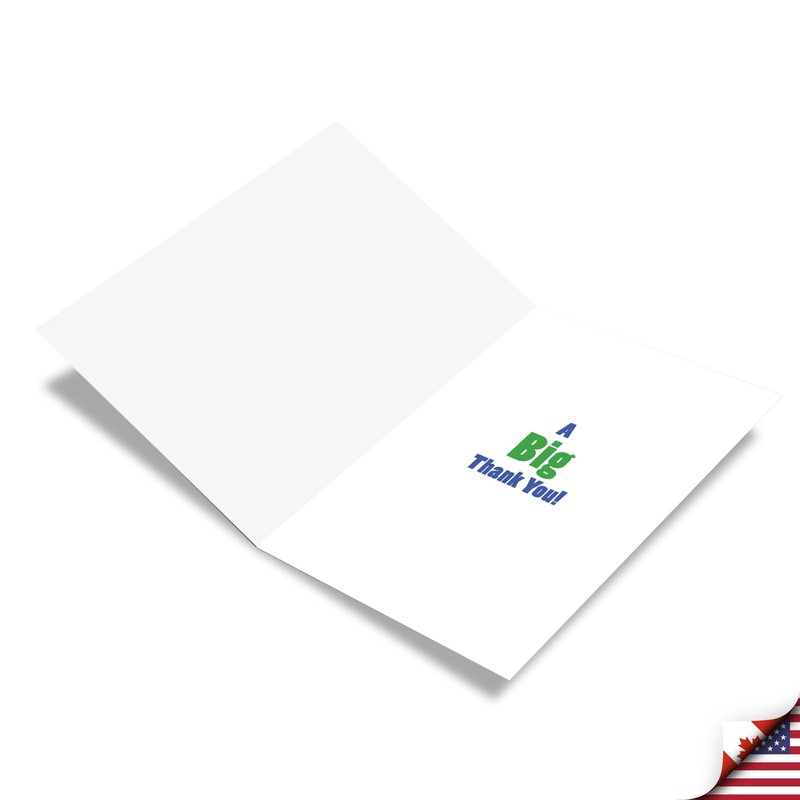 NobleWorks - 1 Thank You Card with Envelope - Gratitude,