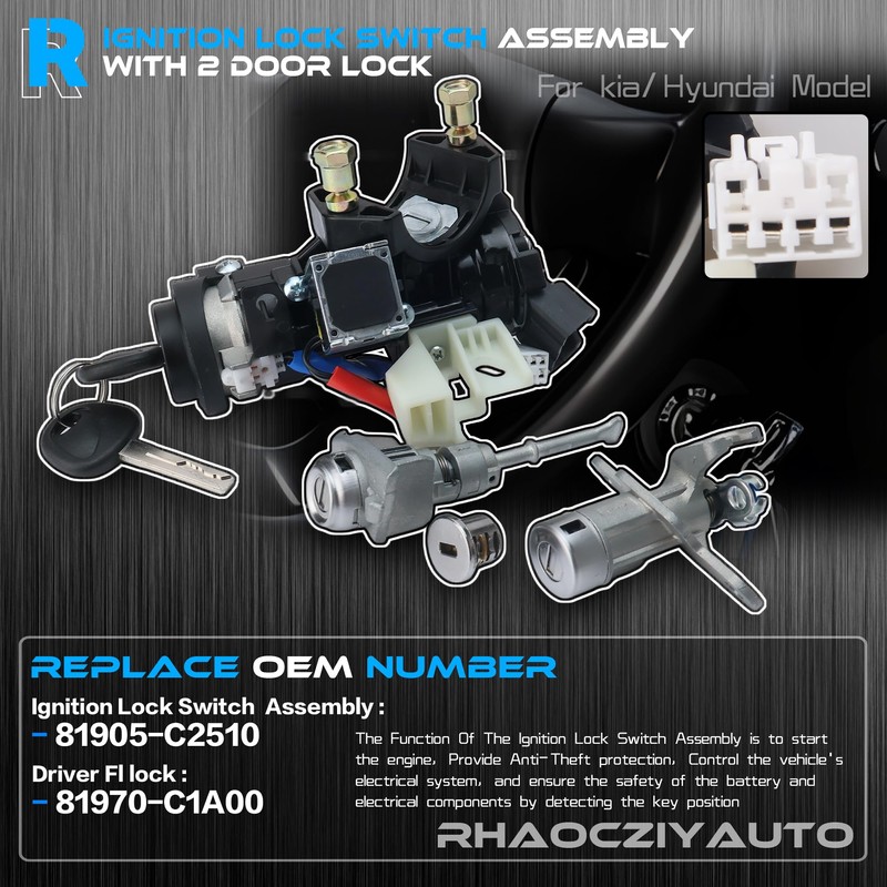 81905-C2510 Ignition Lock Switch Assembly with 2 Door Lock &