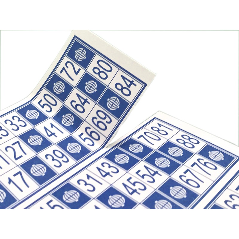 Genérico 600 Traditional Bingo Cards with 90 Balls (Blue)