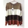 Angashion Women's Sweaters Casual Long Sleeve Crewneck Color Block Patchwork