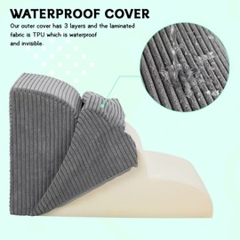 Mesa Lemon Dog Stairs & Steps for High Beds, 3 Steps High Density Foam Waterproof Dog Ramp for Small Dogs and Cats, Pet Stairs with Removable Washable Cover for Bed, Couch, Sofa and Car (H:16")