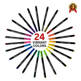K2 TEXTIL 12 | 24er-Pack Textilstifte Waschmaschinenfest, Textilmarker zum Bemalen, Textilfarben für Textilien & Schuhe, Stoffmarker - Für Kinder Geeignet (24)