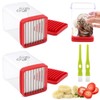 2Pcs Stainless Steel Cup Fruit Slicer – Egg, Strawberry &