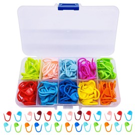 YINVA 150Pcs Crochet Stitch Marker Knitting Crochet Locking Stitch Multi-Color Knitting Markers Stitch Markers Clips for Handwork Knitting Craft