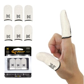MOBILEGAMINGCORPS MGC ClawSocks 6 Pack Silver, Gamer Finger & Thumb Sleeves, Protector/Stabilizer/Compression Support, Breathable. Combats Sweat & Oil for Improved Game Play.