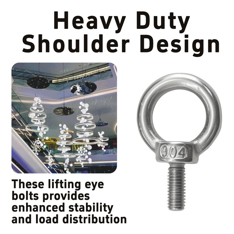 Runseaway 10PCS M5 x 11mm Machinery Shoulder Lifting Eye Bolts,